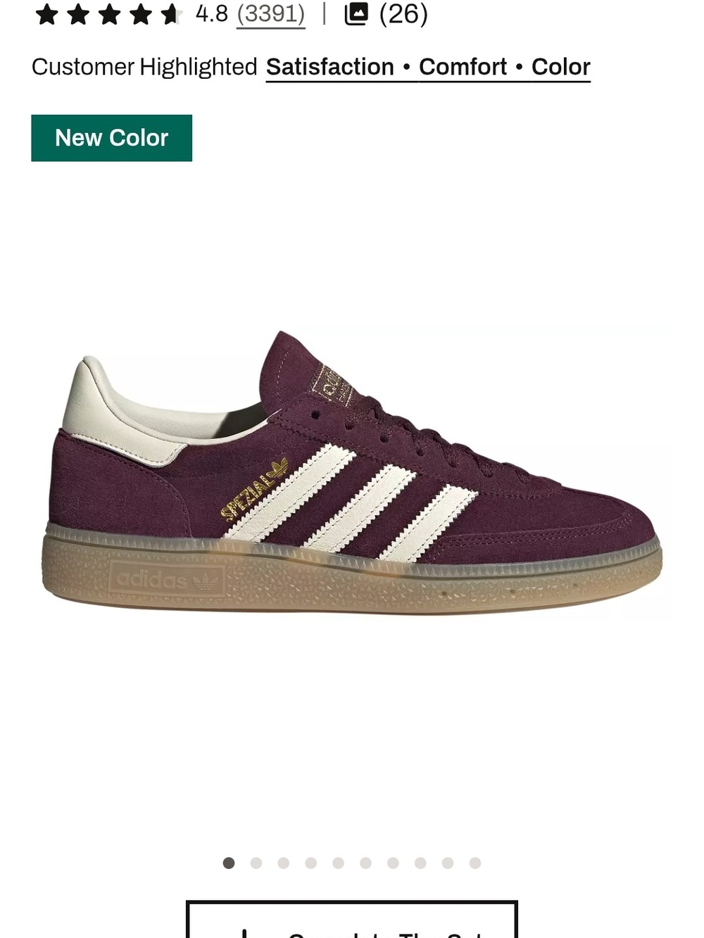 Adidas HANDBALL Spezial Suede Sneakers in Burgundy and Cream